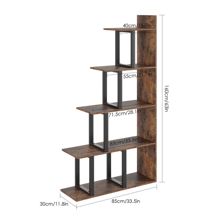 17 Stories Kedest Step Bookcase Reviews Wayfair